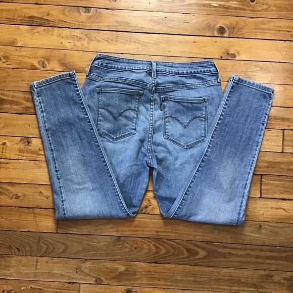 Y2K levis jeans size 29 jegging mid/high rise waist stretch lightwash blue denim - Picture 2 of 13